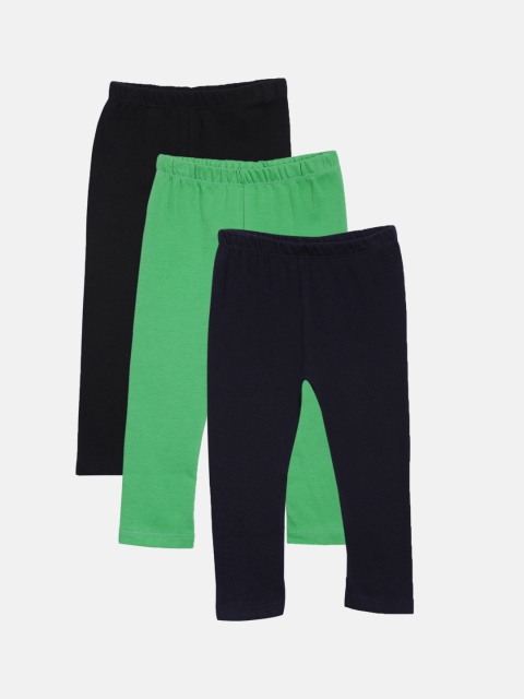 

Kryptic Girls Pack of 3 Solid Ankle-Length Leggings, Black