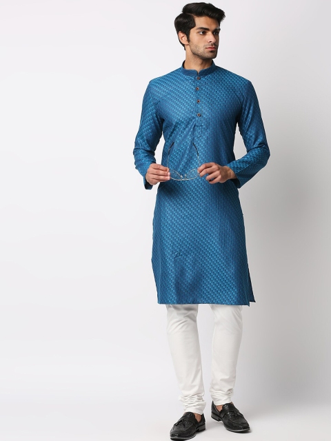 

MEWAR Men Blue Kurta