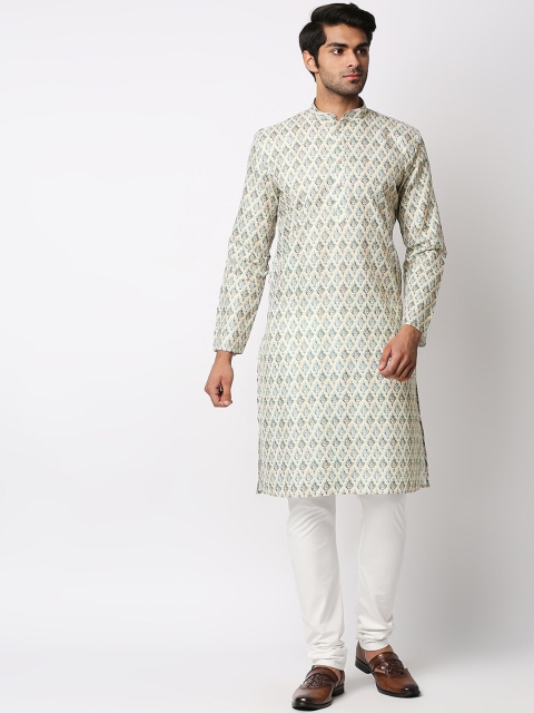 

MEWAR Men Beige Ethnic Motifs Printed Kurta