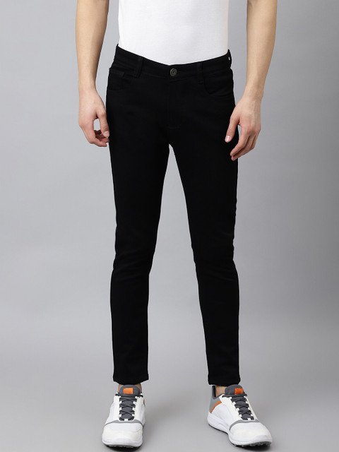 

Code 61 Men Black Tapered Fit Low-Rise Stretchable Jeans
