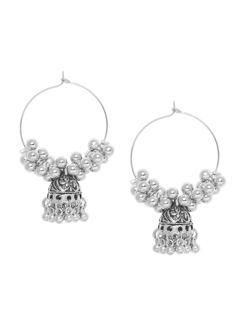 

SATCHEL Silver-Toned Contemporary Hoop Earrings