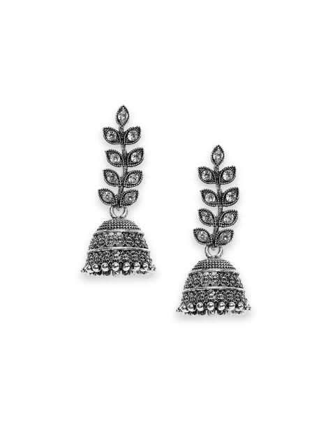 

SATCHEL Silver-Toned Contemporary Jhumkas Earrings