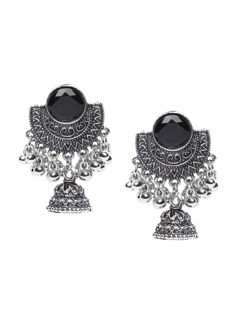 

SATCHEL Silver-Toned Contemporary Jhumkas Earrings