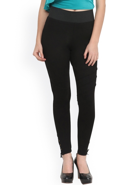 

Martini Black Eyelet High Waist Skinny Fit Jeggings