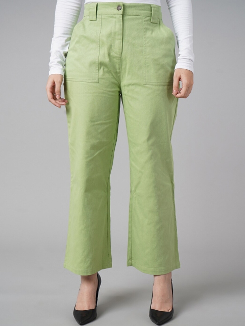 

DressBerry Women Green High-Rise Trousers