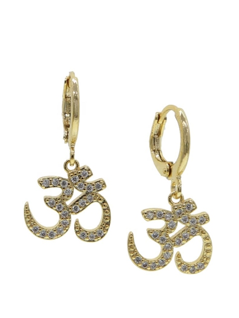 

THE JEWEL FACTOR Yellow Contemporary Hoop Earrings