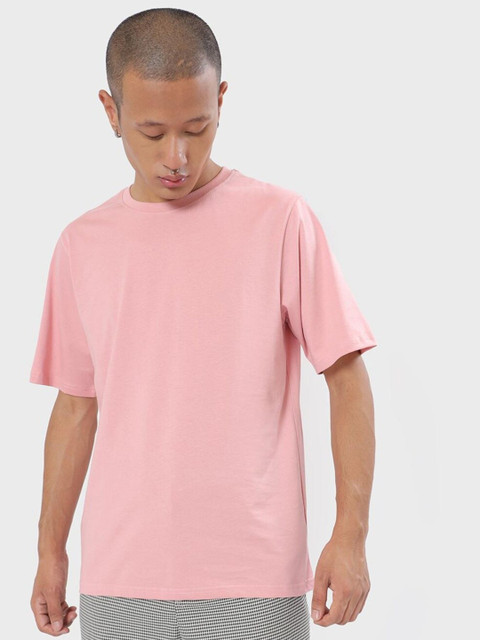 

Bewakoof Men Pink Oversized T-shirt