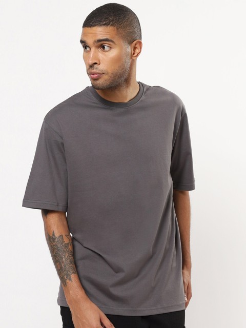 

Bewakoof Men Grey Oversized T-shirt