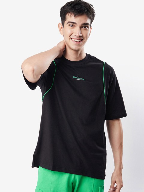 

Bewakoof Men Black Oversized T-shirt
