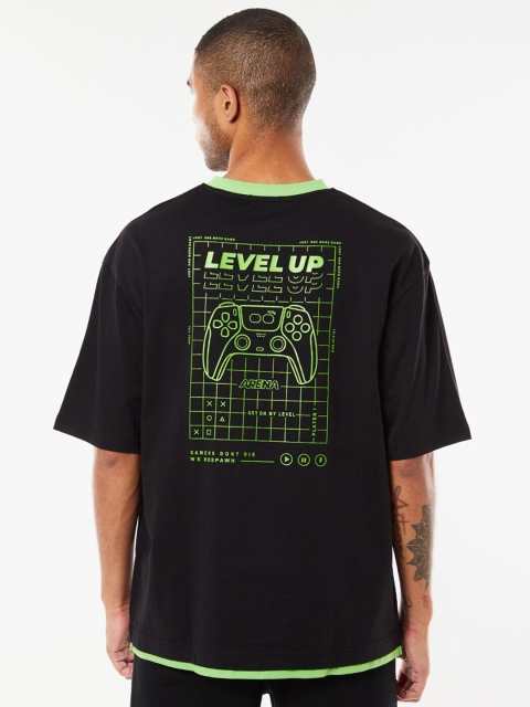 

Bewakoof Men Black Oversized T-shirt