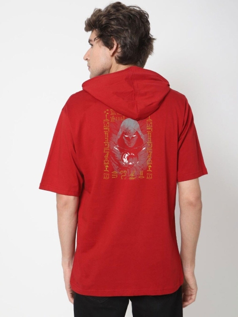 

Bewakoof Men Red Oversized T-shirt