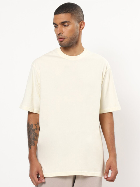 

Bewakoof Men Off White Oversized T-shirt