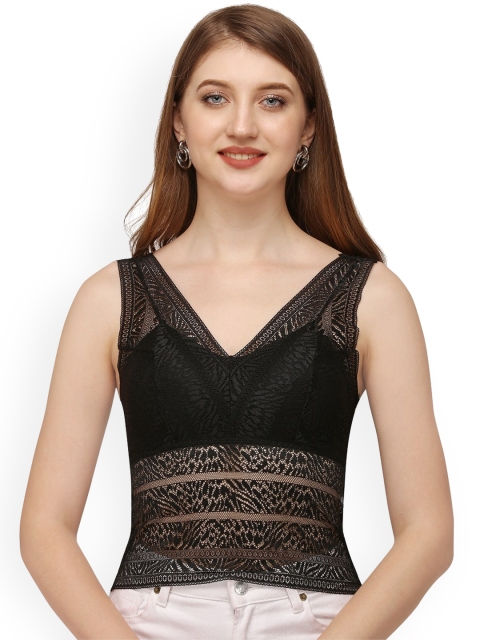 

HSR Women Black Lace Padded Camisole