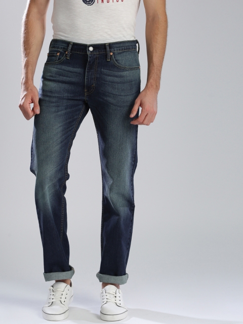 

Levis Men Navy 513 Slim Fit Low-Rise Stretchable Jeans, Navy blue