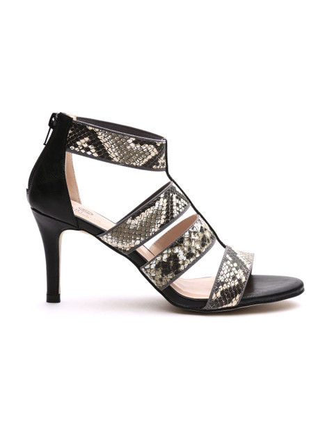 

Carlton London Women Green Snakeskin Textured Slim Heels