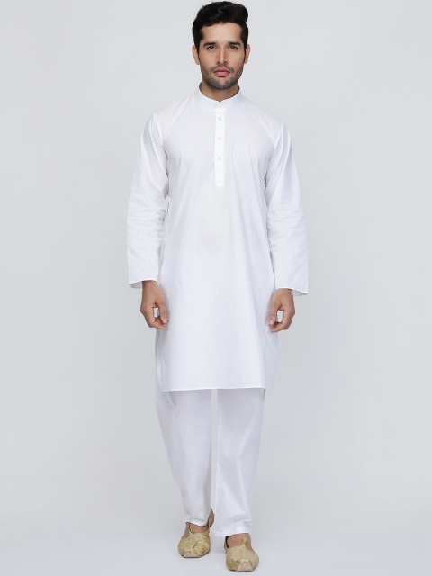 

ROYAL KURTA Men White Pure Cotton Kurta with Pyjamas