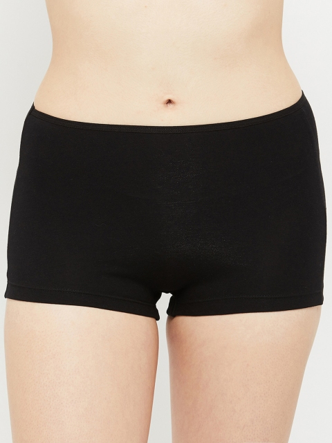 

max Women Black Solid Boyshorts PA22BLSBLACK