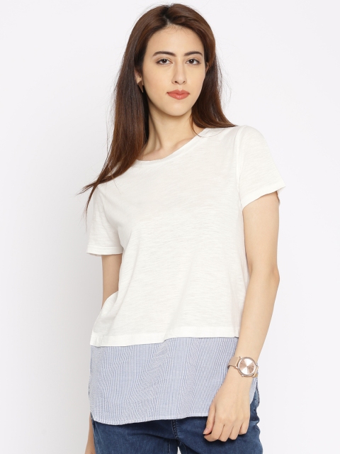 

Vero Moda Women White Solid Top