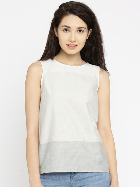 

Vero Moda Women Off-White Printed Top