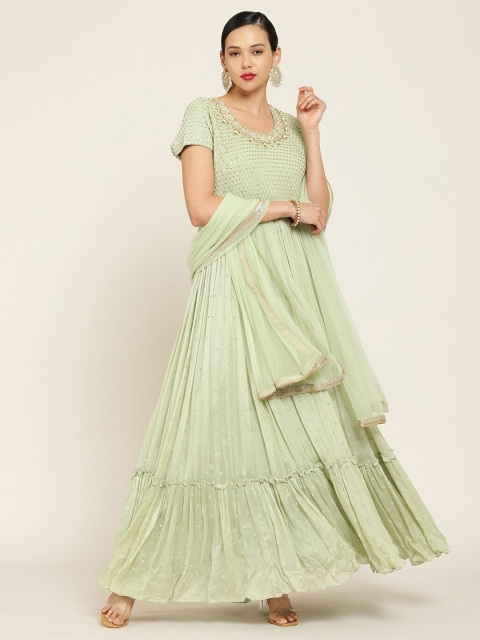 

Soch Green Ethnic Maxi Dress
