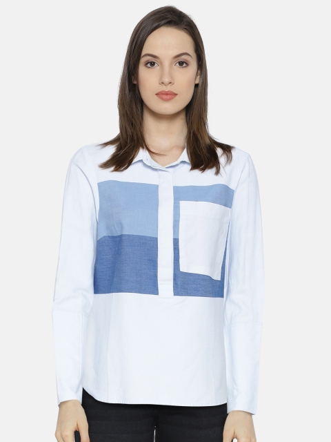 

Vero Moda Women Blue Solid Regular Fit Casual Shirt