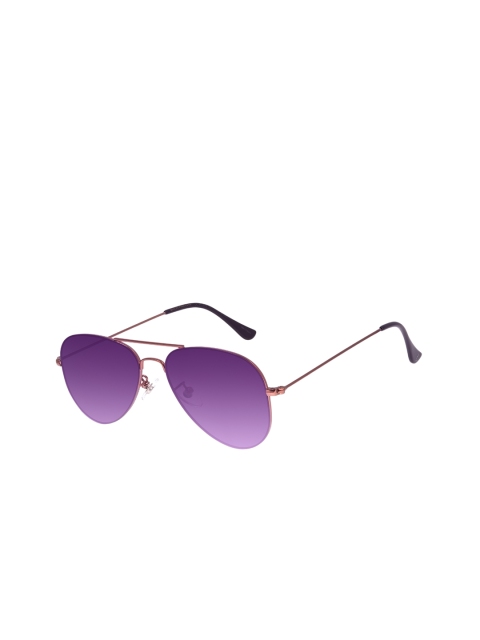 

Chilli Beans Unisex Purple Lens & Rose Gold-Toned Aviator Sunglasses with UV Protected Lens