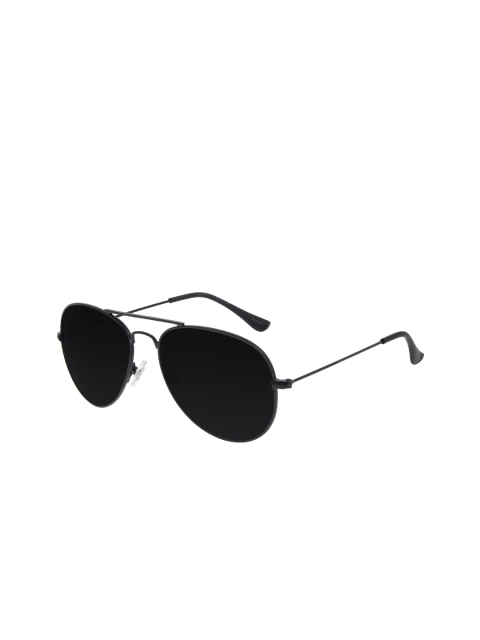 

Chilli Beans Unisex Black Lens & Black Aviator Sunglasses with UV Protected Lens