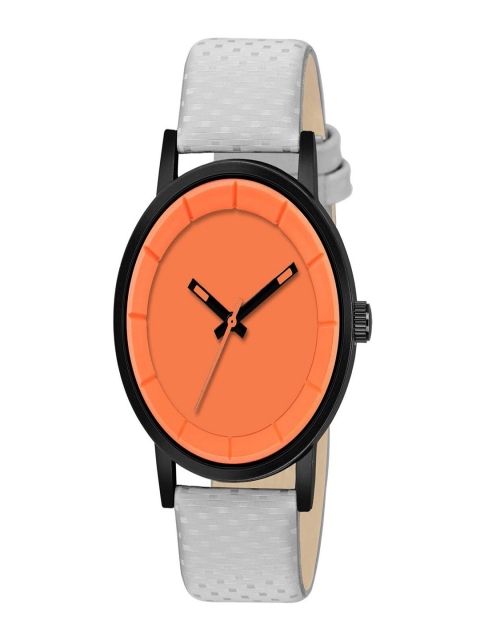 

WATCHSTAR Men Orange Dial & Grey Leather Straps Analogue Watch MT-orange, Multi