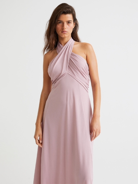 

H&M Women Rose Pink Halterneck Dress
