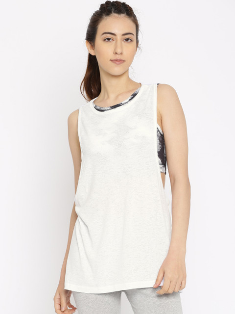 

Puma Women White Layer Tank Top