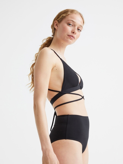 

H&M Women Black Padded Bikini Top