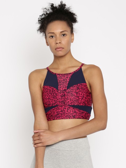 

Puma Women Navy Blue Culture Surf Printed Bralette Top