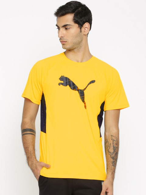 

Puma Men Yellow VENT Cat Printed T-shirt