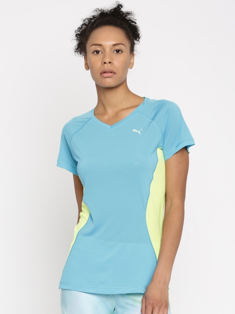

Puma Women Blue Core-Run S/S V-Neck T-shirt