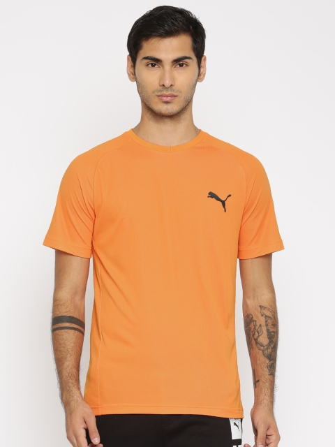 

Puma Men Orange UV Block Solid T-shirt