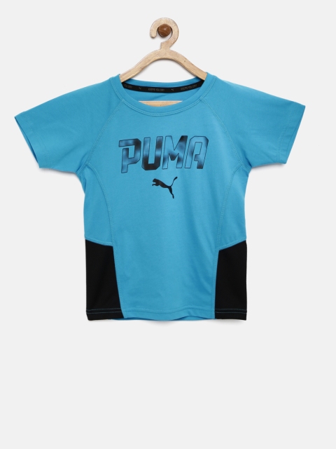 

Puma Boys Blue & Black Active Cell Colourblocked DryCell T-shirt