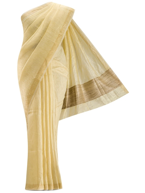 

Nalli Next Yellow & Gold-Toned Pure Cotton Saree
