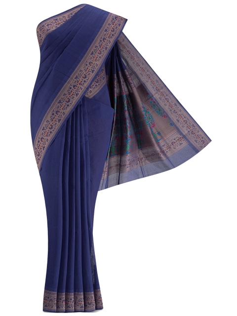 

Nalli Next Blue & Copper-Toned Pure Cotton Saree