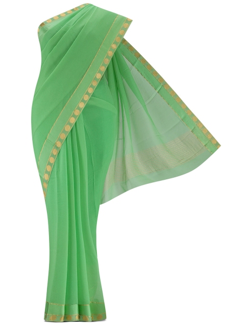 

Nalli Next Green & Gold-Toned Saree