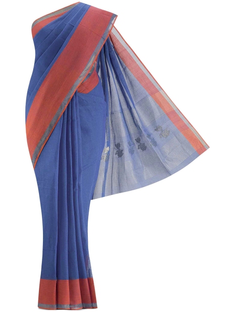 

Nalli Next Blue & Red Striped Pure Cotton Saree