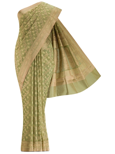 

Nalli Next Green Ethnic Motifs Pure Cotton Kota Saree