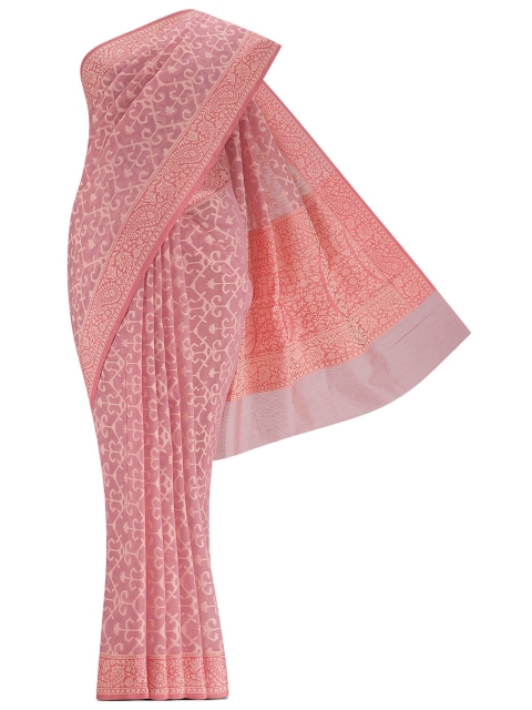 

Nalli Next Pink Woven Design Pure Cotton Saree