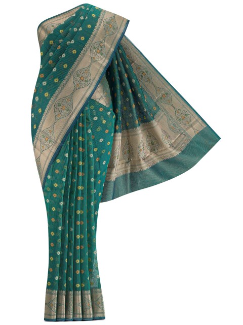 

Nalli Next Green Woven Design Pure Cotton Saree