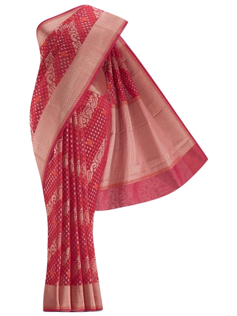 

Nalli Next Red & Maroon Ethnic Motifs Pure Cotton Saree