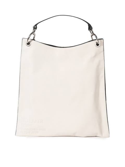 

Ted Baker Women White Solid Leather Oversized Shopper Hobo Bag