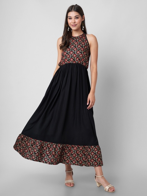 

DAEVISH Black Ethnic Motifs Maxi Dress