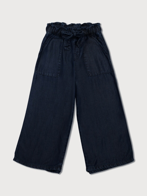 

Gini and Jony Girls Navy Blue Flared Culottes Trousers