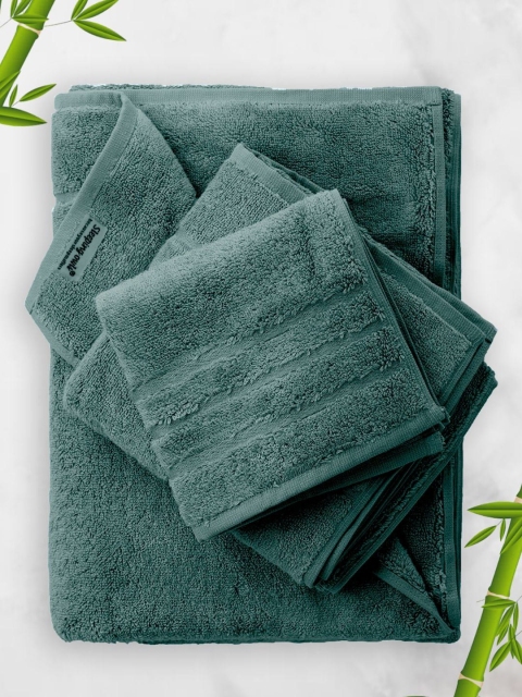 

Sleeping Owls- because your sleep matters Set Of 3 Solid Pure Bamboo 600 GSM Towel Set, Grey