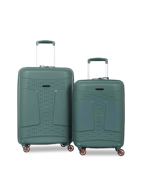 

Polo Class Set of 2 Green Textured Trolley Bag