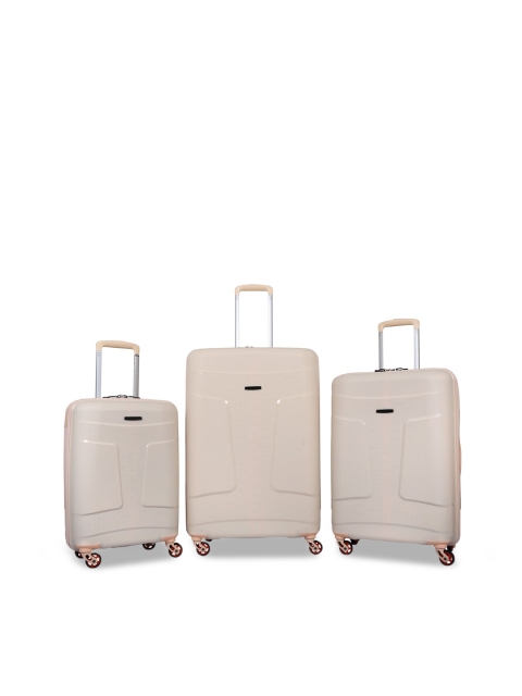 

Polo Class Set Of 3 Beige Printed Hard-Sided Trolley Suitcases